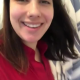 From under the toilet, a very cute girl pushes out a log that hangs and drops, with the product in the bowl. Filmed from a between the legs perspective. Vertical format video. Almost a minute and a half.